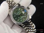 Copy Rolex Datejust 36 Stainless Steel Mint Green Palm Motif Dial Jubilee Watch